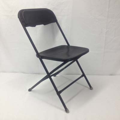 Black Plastic Folding Chair